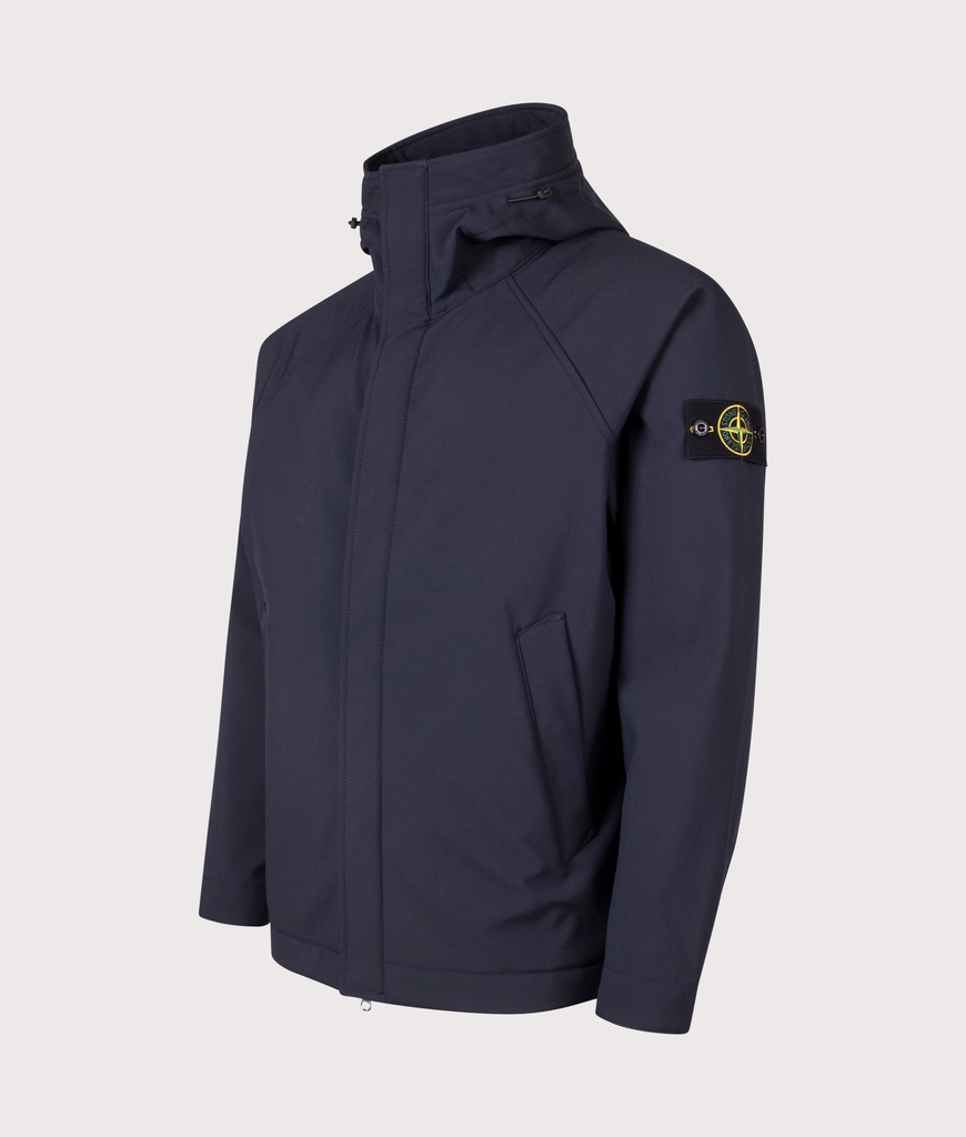 Stone Island Mens Hooded Soft Shell Jacket